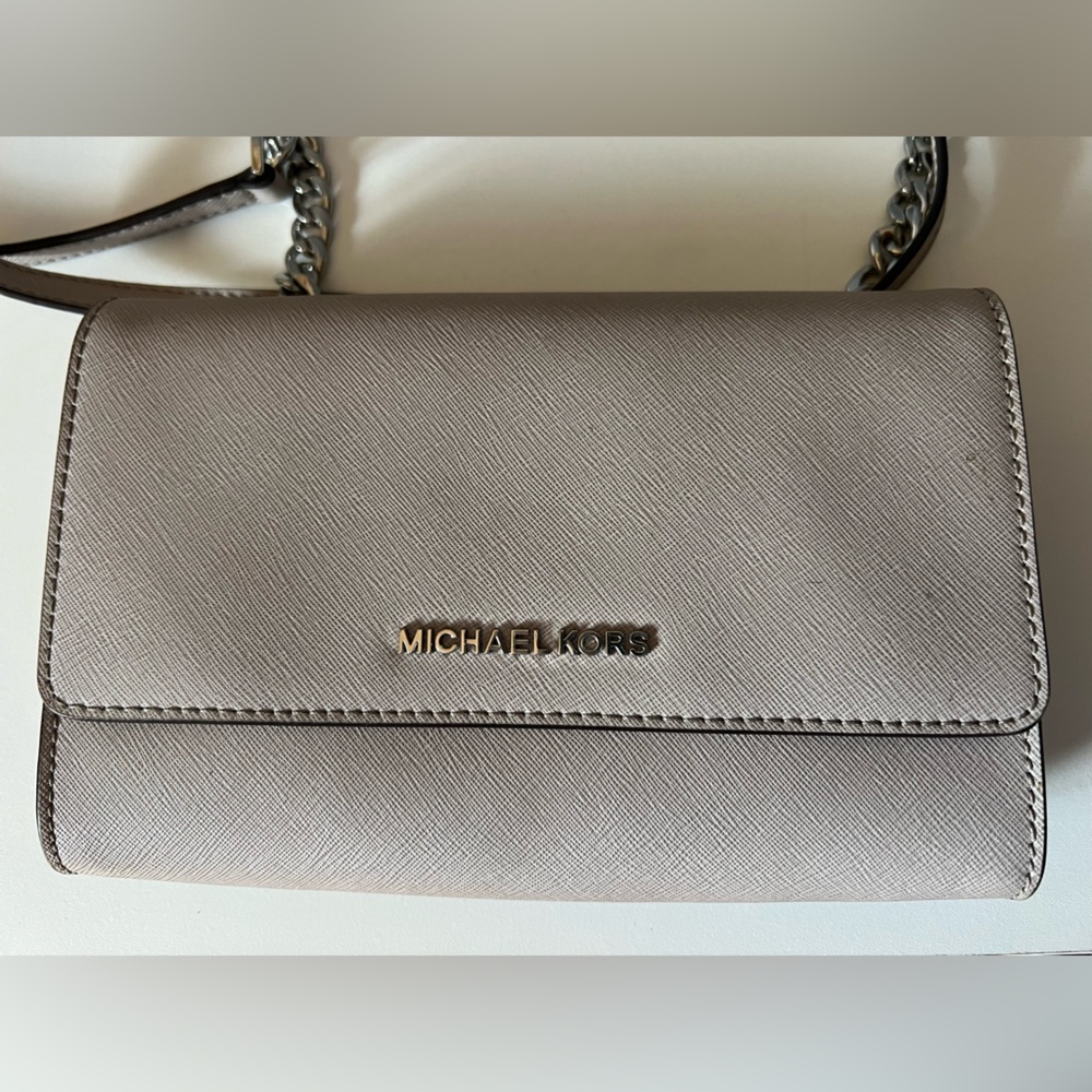 Michael Kors Taupe Crossbody Bag